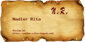 Nadler Rita névjegykártya